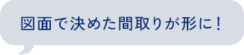 図面で決めた間取りが形に！